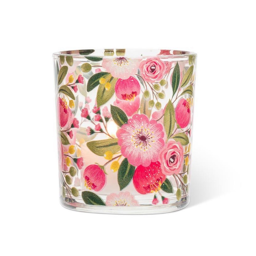 NWOT Abbott Bright Florals Votive Holder 3”H